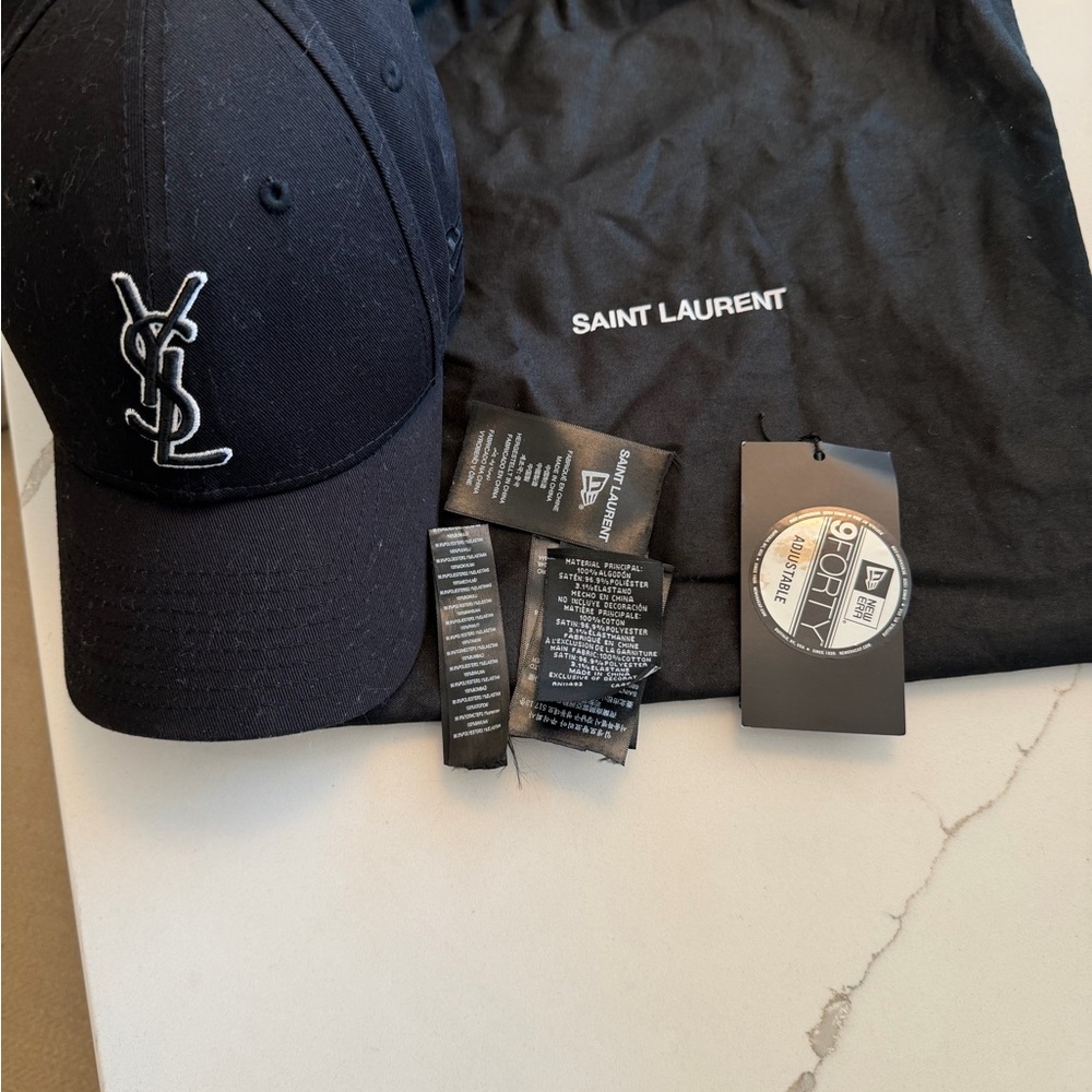Saint Laurent YSL New Era Cassandra Cap in Canvas - Picture 2 of 7